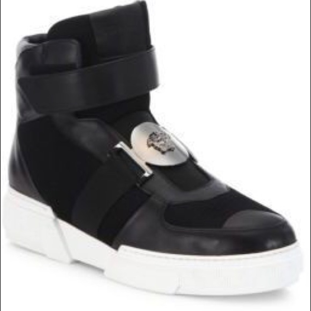 Versace Medusa Plaque High Top Sneakers